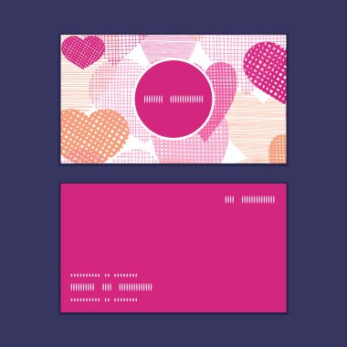 Vektör dokulu kumaş kalpler kalp siluet tasarlamak çerçeve