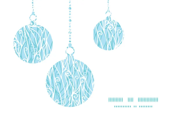 Vector abstrakt frost virvlar textur Christmas Ornament silhuetter mönster ram adresskortsmallen — Stock vektor