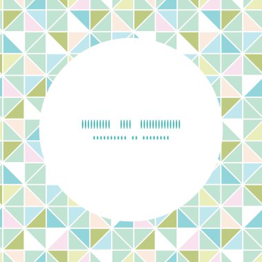 Vektör renkli pastel üçgen doku çerçeve Dikişsiz desen arka plan