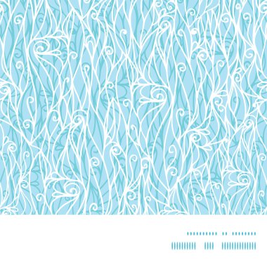 Vektör soyut frost doku yatay çerçeve Dikişsiz desen arka plan swirls