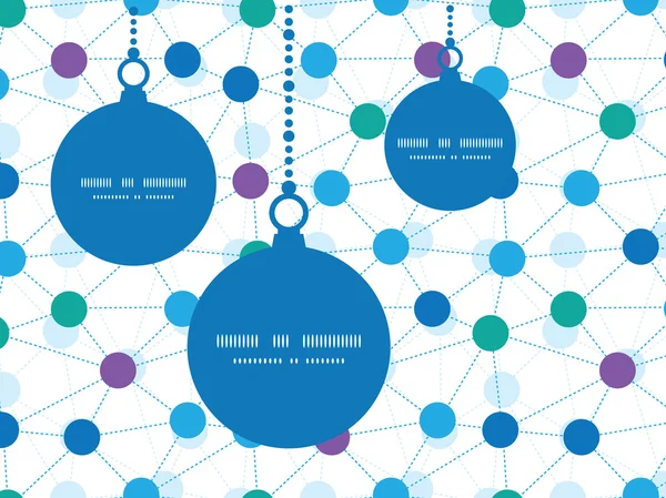 Vector verbonden punten Kerst ornamenten silhouetten patroon frame kaartsjabloon — Stockvector