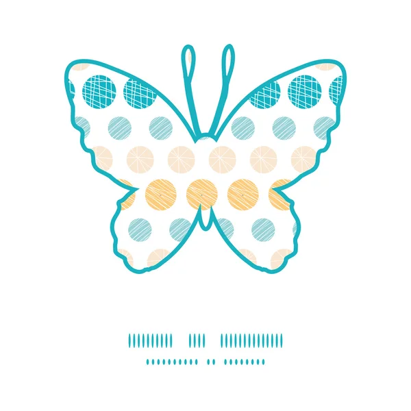 Textura vetorial círculos listras abstrato borboleta silhueta padrão quadro — Vetor de Stock