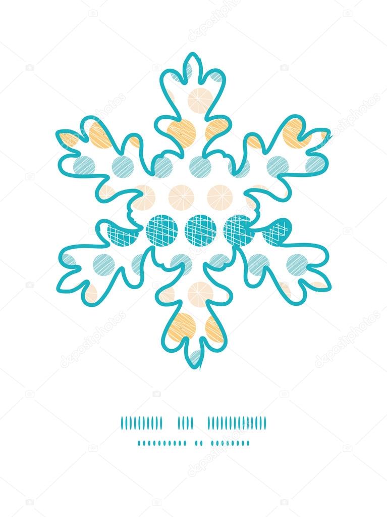 Vector texture circles stripes abstract Christmas snowflake silhouette pattern frame card template
