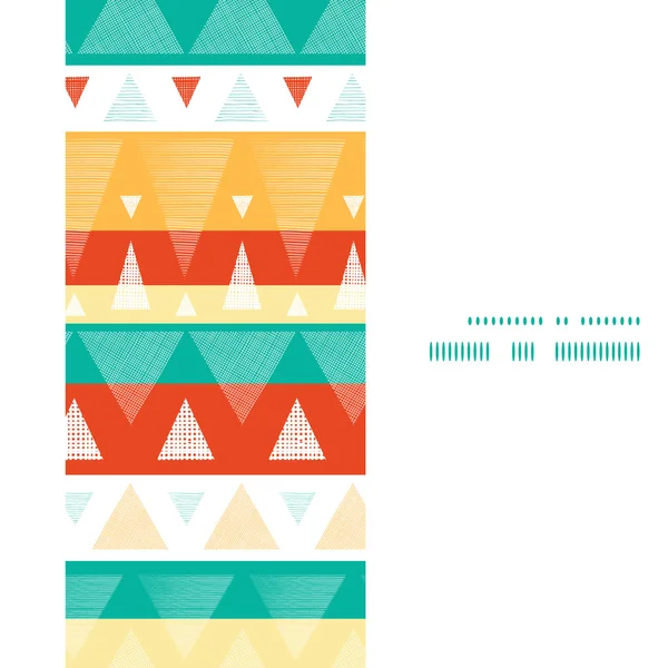 Vector vibrant ikat rayures cadre vertical fond de motif sans couture — Image vectorielle