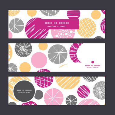 Desen arka plan vektör soyut dokulu kabarcıklar yatay Banner ayarla