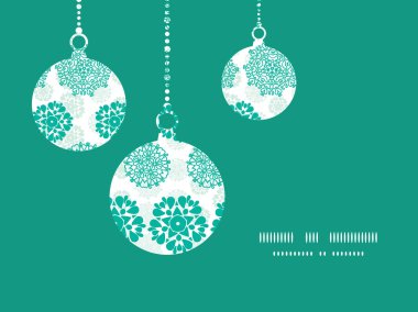 Yıldız çizgili Noel süsler siluetleri desen çerçeve kartı şablonu vektör soyut yeşil dekoratif daireler