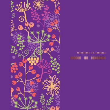 Dikey Çerçeve Dikişsiz desen arka plan vektör renkli Bahçe Bitkileri