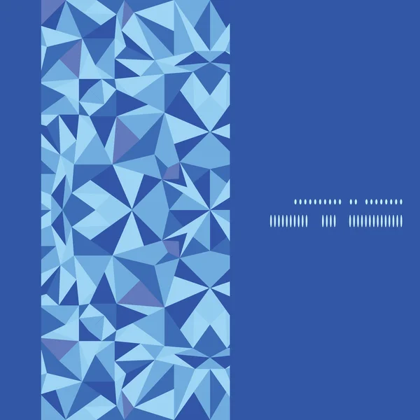 Vector Blue Triangle Texture Vertical Frame Seamless Pattern Arrière-plan — Image vectorielle