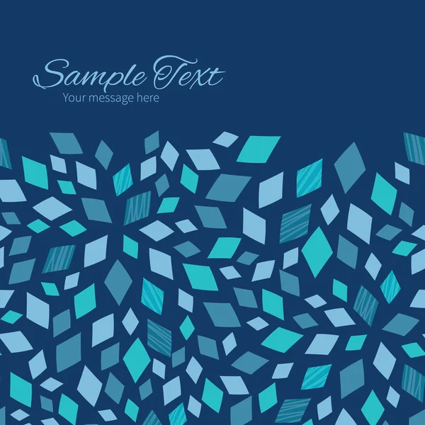 Tekstura mozaika niebieski poziomy rama tło wzór — Wektor stockowy