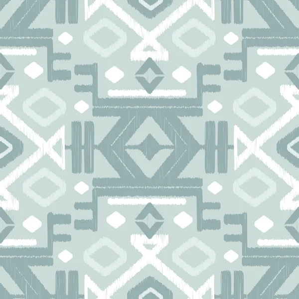 Vecteur gris argenté ikat fond de motif sans couture — Image vectorielle
