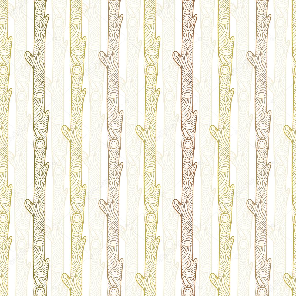 Vector wood logs stripes seamless pattern