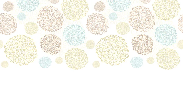 Vecteur bleu brun abstrait texture algue bord horizontal fond motif sans couture — Image vectorielle