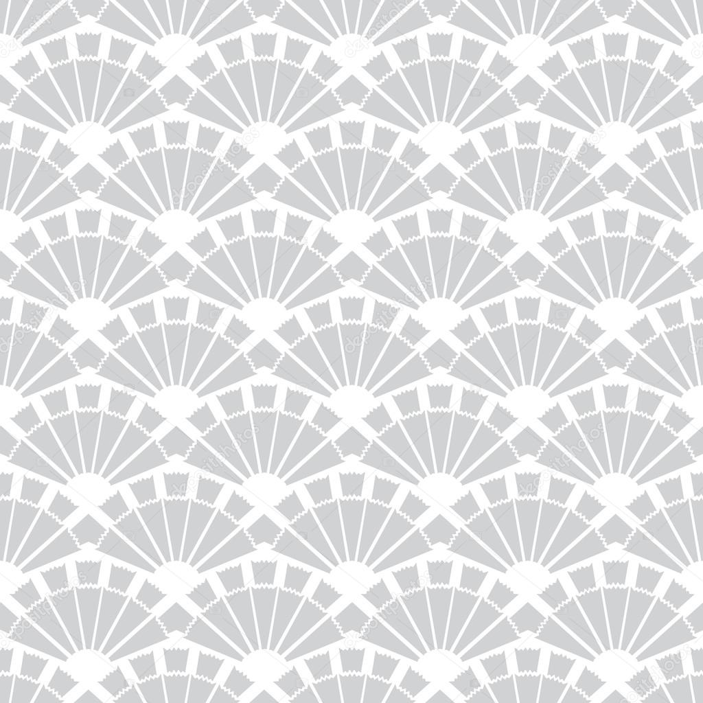 Vector Gray Fans Texture Seamless Pattern