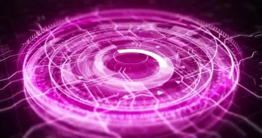 Dairesel HUD element animasyonu. 4K hareket grafikleri ögesi.