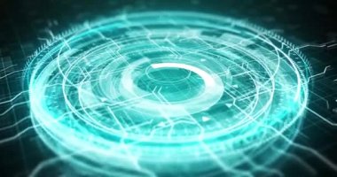 Dairesel HUD element animasyonu. 4K hareket grafikleri ögesi.