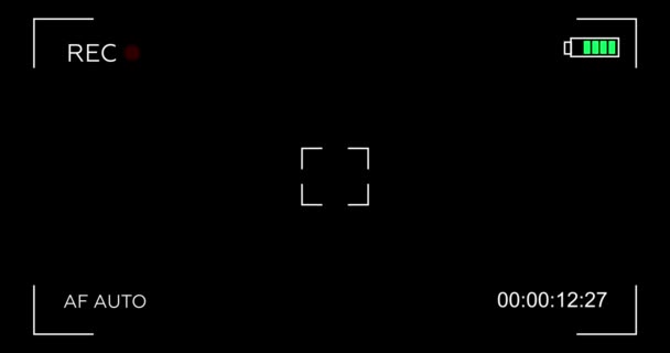 Camera Footage Overlay Motion Graphics Element — Stock Video