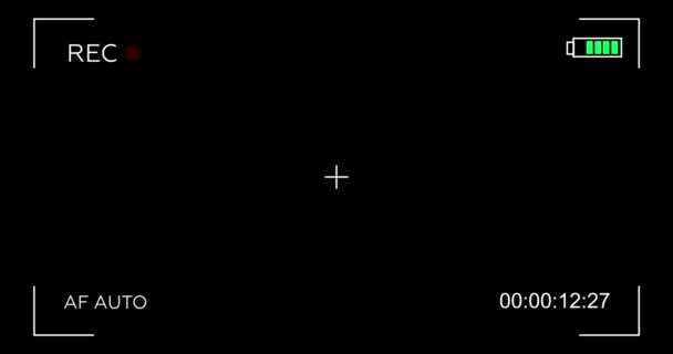 Camera Footage Overlay Motion Graphics Element — Stock Video