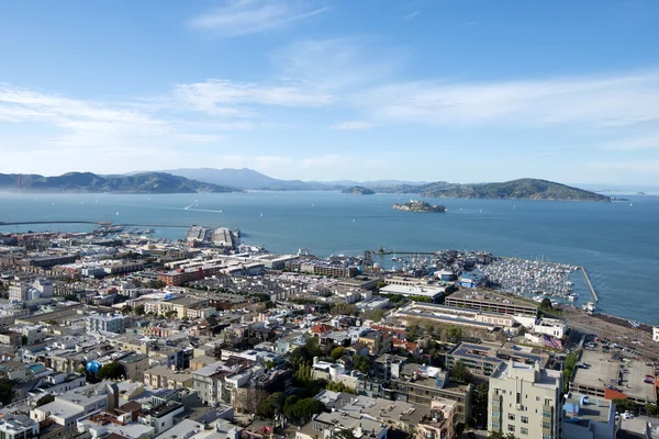 San Francisco Bay and Alcatraz Island — Stock Photo, Image