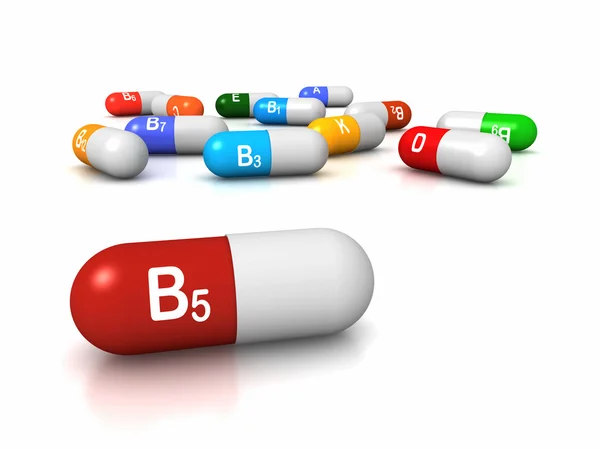 Vitamina B5 Ácido pantoténico — Foto de Stock