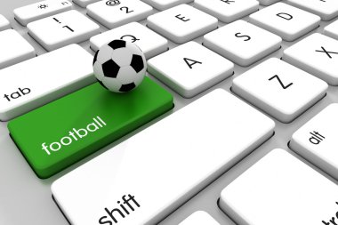 Football online concept for betting clipart