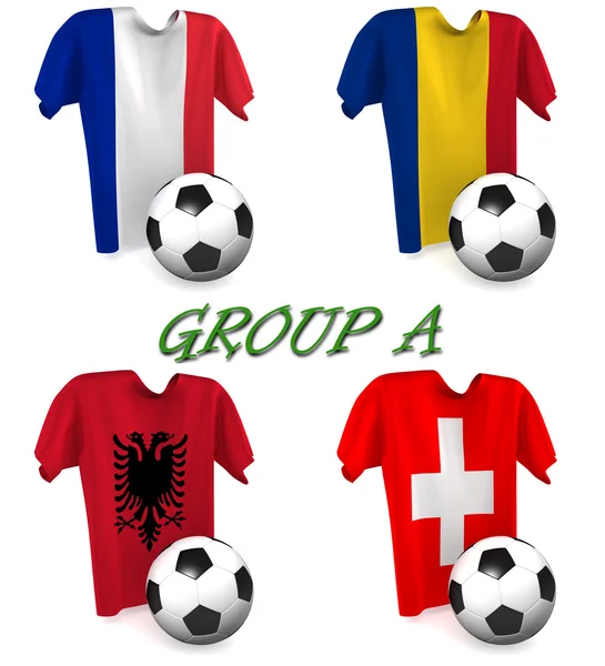 Grupp en europeisk fotboll 2016 — Stockfoto