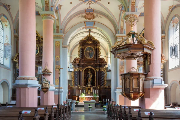 Beilstein Tyskland Juni 2020 Genom Huvudgången Karmelitkyrkan Sankt Josef Den — Stockfoto