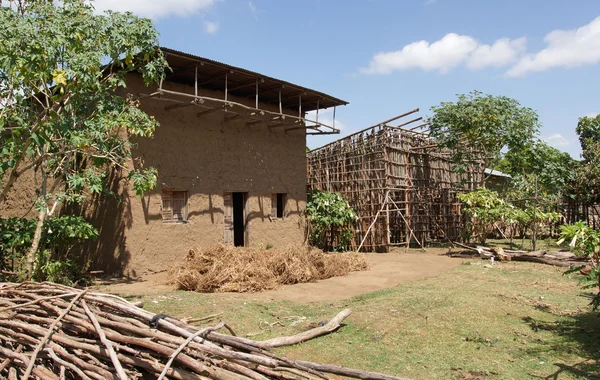 Häuser, großes Rift Valley, Äthiopien, Afrika — Stockfoto