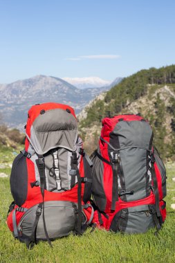 Ormanın ortasında, kamp çadır içinde--dan ateş