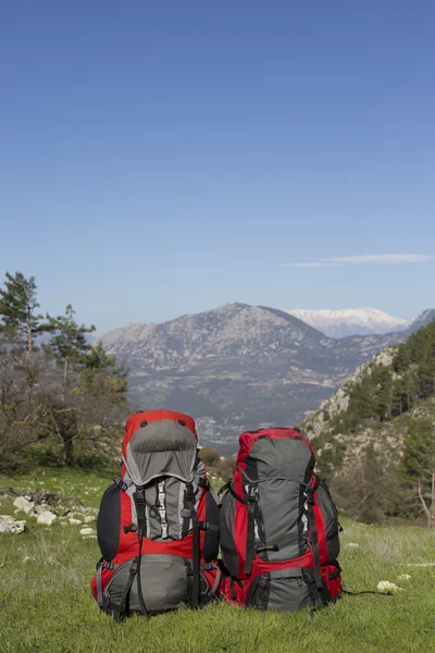 A hegy tetején Camping. — Stock Fotó