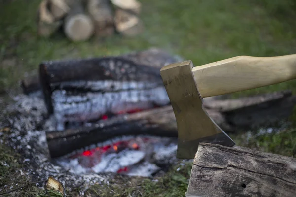 Camping in the woods. — Stock Photo, Image