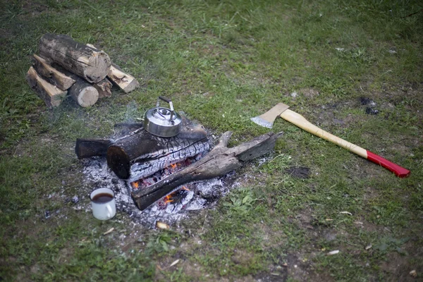 Camping in the woods. — Stock Photo, Image