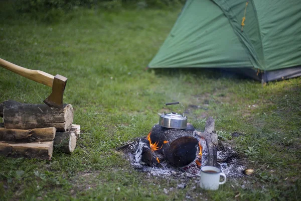 Camping en el bosque . —  Fotos de Stock