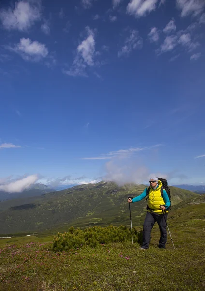 Escursioni estive in montagna. — Foto Stock