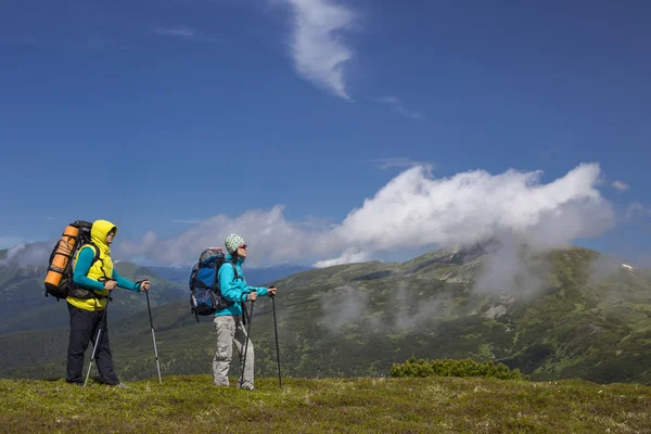 Zomerwandelingen in de bergen. — Stockfoto