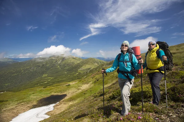 Zomerwandelingen in de bergen. — Stockfoto