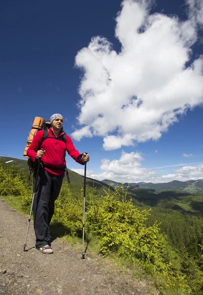 Sommerwandern in den Bergen. — Stockfoto