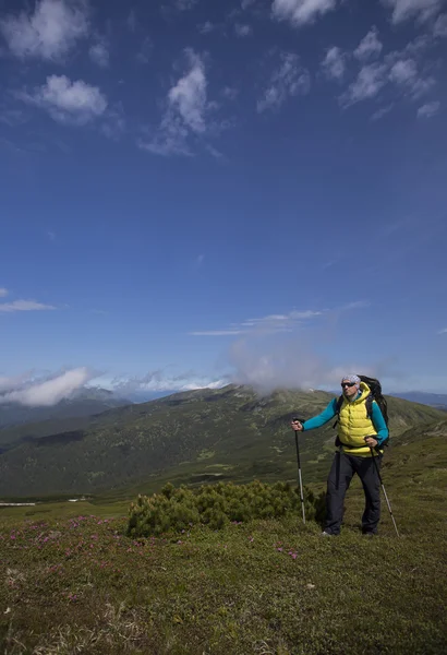 Escursioni estive in montagna. — Foto Stock