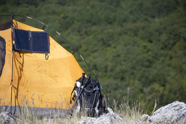 Camping na szczycie góry. — Zdjęcie stockowe