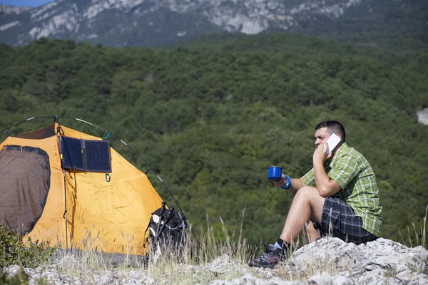 Camping on the mountain top. — Stock Photo, Image