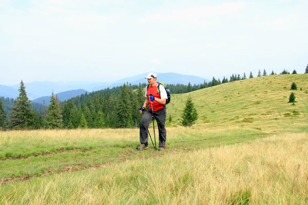 Escursioni estive in montagna. — Foto Stock