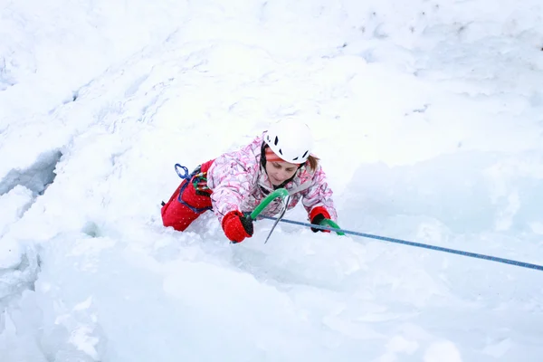 Ice climbing the North Caucasus. — Stock Photo, Image