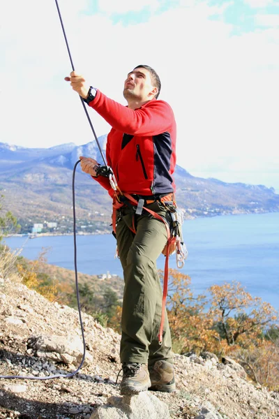 Formación de alpinistas — Foto de Stock