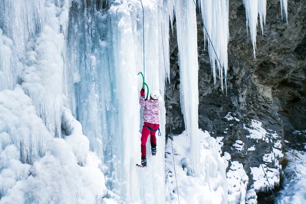 Ice climbing the North Caucasus. Stock Picture