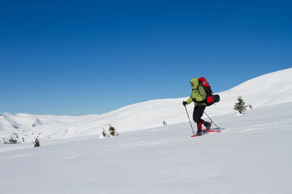 Vintervandring i fjällen — Stockfoto