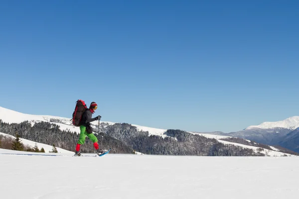 Vintervandring i fjällen. — Stockfoto