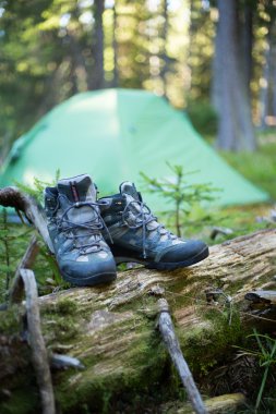 Sweden.Camping İsveç'in vahşi doğada vahşi doğada kamp.