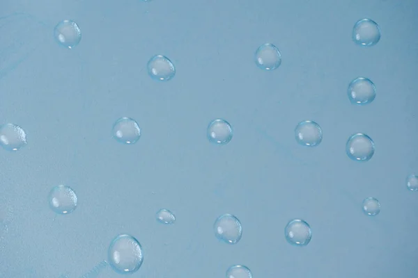 Kleine Wassertropfen Auf Grau Blauem Hintergrund — Stockfoto
