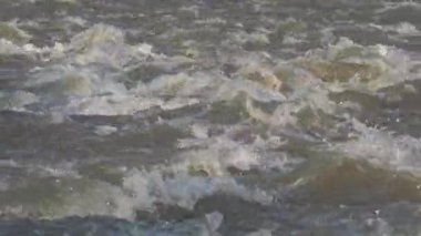 Çamurlu Nehir Dağlarda Fırtınalı bir günden sonra, Yağmur Günü, Bahar Brook, Taşlar, Kayalar, Doğa Manzarası, Engellenme Felaketi