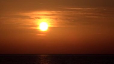 Sunset Timelapse 'de Okyanus Manzarası, Günbatımında Sahil Manzarası Günbatımında Zaman Hızı, Yaz Tatilinde Seyahat