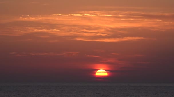 Tramonto Drammatico Sul Cielo Sea Beach Alba Sul Mare Oceano — Video Stock